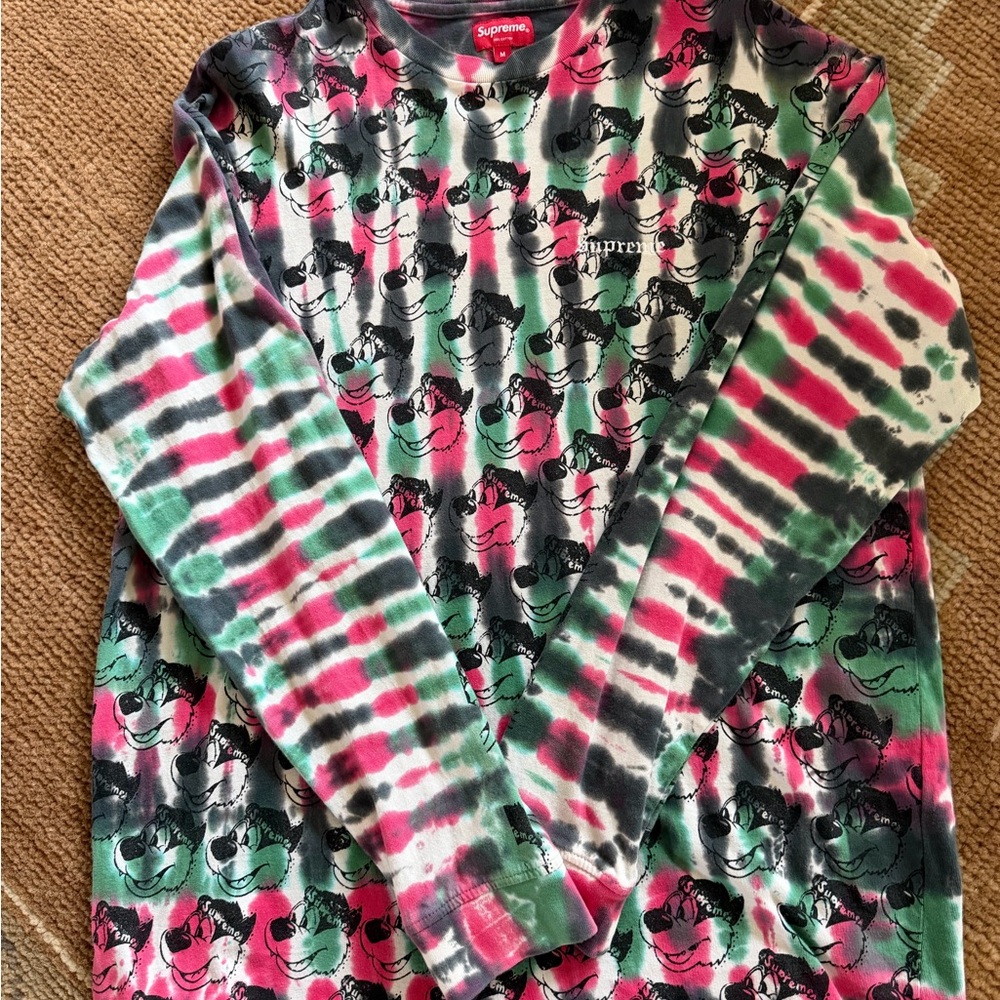 Supreme Authentic Mens Multicolor Graphic Long Sleeve Tee